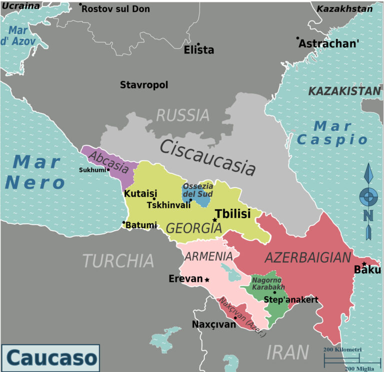 mappa caucaso